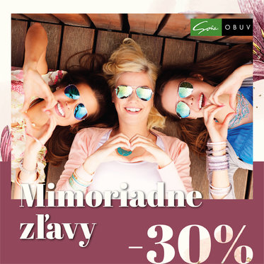 Ešte vyššie mimoriadne zľavy -30% na športovú a vychádzkovú obuv