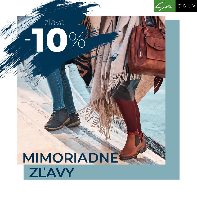 Mimoriadne zľavy 10% obuv Soňa