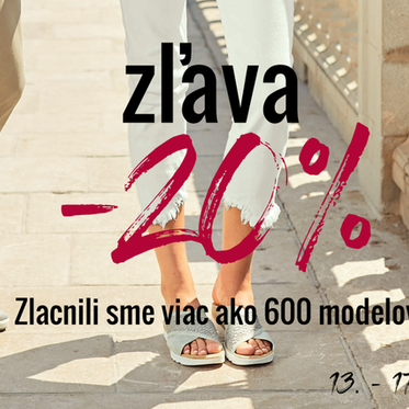 Zľava -20% na viac ako 600 modelov topánok už od dnes